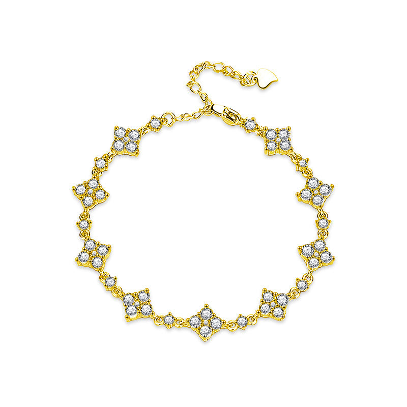 Clover Moissanite Bracelet