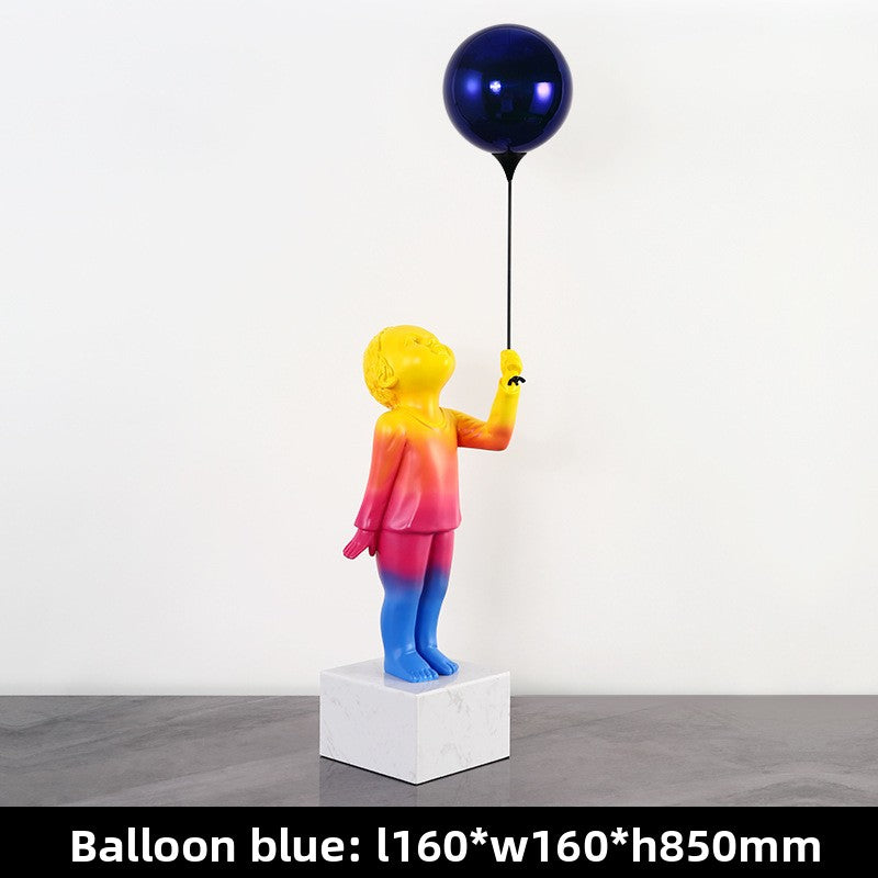 Balloon Boy Sculpture Decorative Item