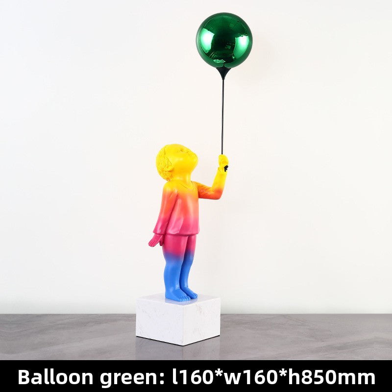 Balloon Boy Sculpture Decorative Item